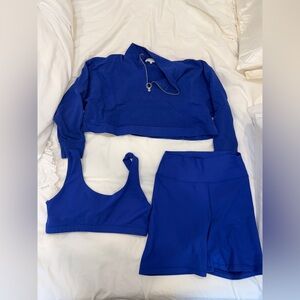 WeWoreWhat Royal Blue Zip-Up Top